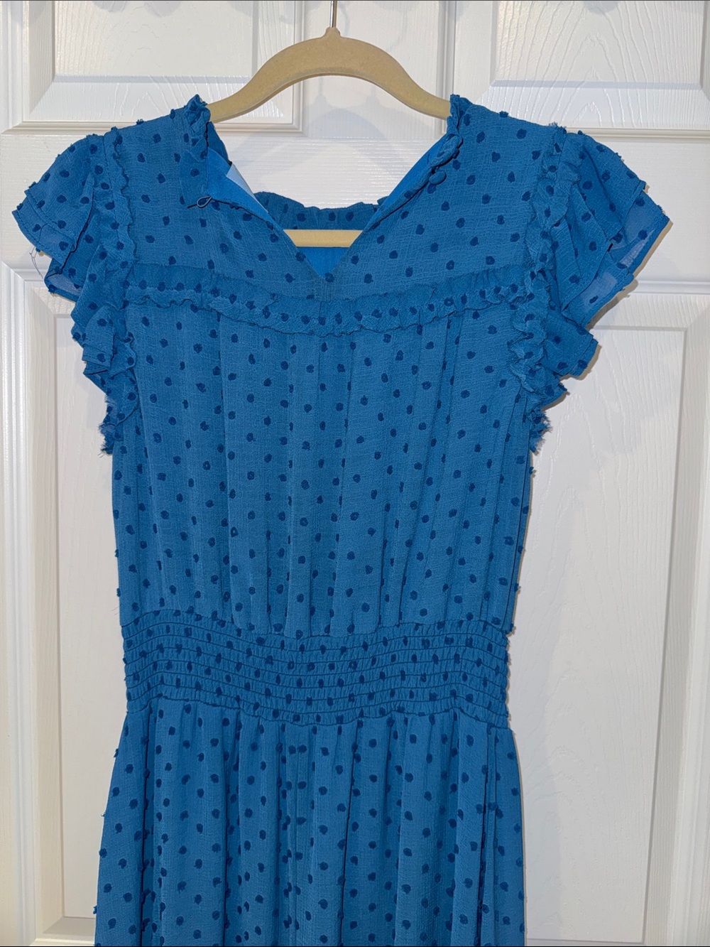 CeCe Teal Dot Midi Dress - Picture 7 of 9